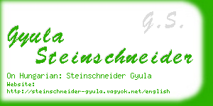 gyula steinschneider business card